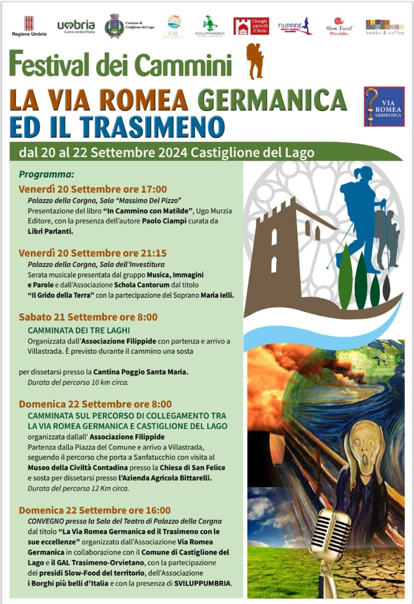 poster festival dei cammini castiglione del lago 2024